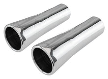 Load image into Gallery viewer, Pypes Performance Exhaust EVT40 Exhaust Tail Pipe Tip Set 66-68 GTO 2.5 in To 3.5 in Slip Fit Trumpet Clamp On Hardware Not Incl Polished 304 Stainless Steel Pair Pypes Exhaust Exhaust Tail Pipe Tip Pypes Performance Exhaust Default Title