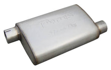 Load image into Gallery viewer, Pypes Performance Exhaust MVS10 Street Pro Series Muffler 14 in 2.5 in Offset/Offset Hardware Not Incl Natural 409 Stainless Steel Pypes Exhaust Exhaust Muffler Pypes Performance Exhaust Default Title