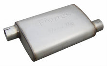 Load image into Gallery viewer, Pypes Performance Exhaust MVS16 Street Pro Series Muffler 14 in 3 in Offset/Offset Hardware Not Incl Natural 409 Stainless Steel Pypes Exhaust Exhaust Muffler Pypes Performance Exhaust Default Title