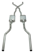 Load image into Gallery viewer, Pypes Performance Exhaust SFC01T Crossmember Back w/X-Pipe Exhaust System 67-70 Cougar Split Rear Dual Exit 2.5 in Intermediate And Tail Pipe Turbo Pro Muffler Hardware Incl Tip Not Incl Pypes Exhaust Exhaust System Kit Pypes Performance Exhaust