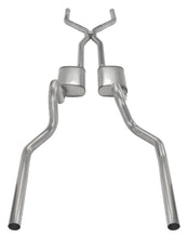 Load image into Gallery viewer, Pypes Performance Exhaust SFM43S Crossmember Back w/H-Pipe Exhaust System 65-70 Mustang Split Rear Dual Exit 2.5 in Intermediate And Tail Pipe Street Pro Mufflers/Hardware Incl Tip Not Incl Pypes Exhaust Exhaust System Kit Pypes Performance Exhaust Default Title