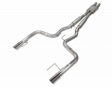 Load image into Gallery viewer, Pypes Performance Exhaust SFM83MH Cat Back Exhaust System 15-17 Mustang GT 3 in Diameter Split Rear Dual Exit 4 in Polished Tips Hardware Included H-Box Muffler Natural 409 Stainless Finish Pypes Exhaust Exhaust System Kit Pypes Performance Exhaust Default Title