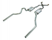 Load image into Gallery viewer, Pypes Performance Exhaust SGA20T30 Crossmember Back w/X-Pipe Exhaust System 68-72 Chevelle High Tubro Split Rear Dual Exit 2.5 in Intermediate And Tail Pipe 18 inch Turbo Pro Muffler/Hardware Incl Tip Not Incl Pypes Exhaust Exhaust System Kit Pypes Performance Exhaust Default Title
