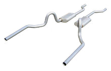 Load image into Gallery viewer, Pypes Performance Exhaust SGA30 Crossmember Back Without X-Pipe Exhaust System 64-72 A-Body Split Rear Dual Exit 2.5 in Intermediate And Tail Pipe Hardware Incl Muffler And Tip Not Incl Natural 409 Stainless Steel Pypes Exhaust Exhaust System Kit Pypes Performance Exhaust Default Title