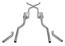Load image into Gallery viewer, Pypes Performance Exhaust SGC40T Crossmember Back w/H-Pipe Exhaust System 55-57 Tri-Five Chevy Split Rear Dual Exit 2.5 in Intermediate And Tail Pipe Turbo Pro Mufflers/Hardware Incl Tip Not Incl Pypes Exhaust Exhaust System Kit Pypes Performance Exhaust Default Title
