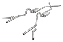 Load image into Gallery viewer, Pypes Performance Exhaust SGC40T Crossmember Back w/H-Pipe Exhaust System 55-57 Tri-Five Chevy Split Rear Dual Exit 2.5 in Intermediate And Tail Pipe Turbo Pro Mufflers/Hardware Incl Tip Not Incl Pypes Exhaust Exhaust System Kit Pypes Performance Exhaust