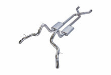Load image into Gallery viewer, Pypes Performance Exhaust SGF15 Crossmember Back w/X-Pipe Exhaust System 70-81 Camaro/Firebird Split Rear Dual Exit Hardware/4.5 in Black Tips Included Black Finish 409 Stainless Steel Pypes Exhaust Exhaust System Kit Pypes Performance Exhaust Default Title