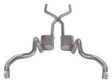 Load image into Gallery viewer, Pypes Performance Exhaust SGF43T Crossmember Back w/H-Pipe Exhaust System 70-74 F-Body Split Rear Dual Quarter Exit 3in Intermediate And Tail Pipe Turbo Pro Mufflers/Hardware Incl Tip Not Incl Polished 304 Stainless Pypes Exhaust Exhaust System Kit Pypes Performance Exhaust