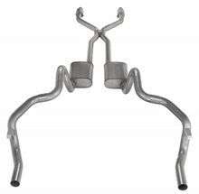 Load image into Gallery viewer, Pypes Performance Exhaust SGF941TE Crossmember Back w/H-Pipe Exhaust System 75-81 F-Body Split Rear Dual Exit 2.5 in Intermediate And Tail Pipe Turbo Pro Mufflers/Hardware Incl Catalytic Converter Incl Pypes Exhaust Exhaust System Kit Pypes Performance Exhaust