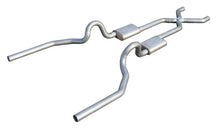 Load image into Gallery viewer, Pypes Performance Exhaust SGG13R Crossmember Back w/X-Pipe Exhaust System 78-88 GM G-Body SS Split Rear Dual Exit 3 in Intermediate Pipe And Tailpipe Race Pro Mufflers/Hardware Incl Tip Not Incl Natural Stainless Steel Pypes Exhaust Exhaust System Kit Pypes Performance Exhaust Default Title