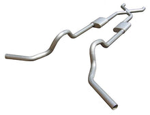Load image into Gallery viewer, Pypes Performance Exhaust SGT79T Crossmember Back w/X-Pipe Exhaust System 67-74 GM Split Rear Dual Exit 2.5 in Intermediate And Tail Pipe Turbo Pro Muffler/Hdw Incl Tip Not Incl Natural Finish 409 Stainless Steel Pypes Exhaust Exhaust System Kit Pypes Performance Exhaust Default Title