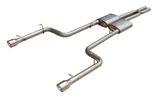 Load image into Gallery viewer, Pypes Performance Exhaust SMC12V Cat Back Exhaust System Split Rear Dual Exit 06-10 Charger V6 2.5 in Intermediate And Tail Pipe Violator Muffler/Hardware/4 in Polished Tips Incl Natural Finish 409 Stainless Steel Pypes Exhaust Exhaust System Kit Pypes Performance Exhaust Default Title