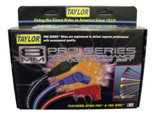 Load image into Gallery viewer, Taylor Cable 74018 8mm Spiro-Pro Ignition Wire Set; Black; Stock; 11.75 in.; 180 Deg. Plug Boot; Spark Plug Wire Set Taylor Cable