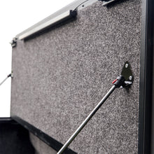 Load image into Gallery viewer, TrailFX TFX2704 Hard Tri Fold; Non-Lockable; Black; Aluminum; With Carpeted Under Panels Default TrailFX