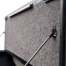 Load image into Gallery viewer, TrailFX TFX1711 Hard Tri Fold; Non-Lockable; Black; Aluminum; With Carpeted Under Panels Default TrailFX