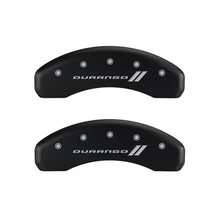 Load image into Gallery viewer, MGP 4 Caliper Covers Engraved Front & Rear With stripes/Durango Red finish silver ch Caliper Covers MGP