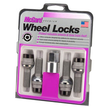 Load image into Gallery viewer, McGard Wheel Lock Bolt Set - 4pk. (Radius Seat) M14X1.5 / 19mm Hex / 35.4mm Shank Length - Black Wheel Bolts McGard