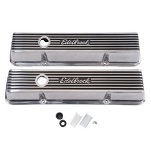 Load image into Gallery viewer, Edelbrock Valve Cover Elite II Series Chevrolet 1959-1986 262-400 CI V8 Low Polished Valve Covers Edelbrock