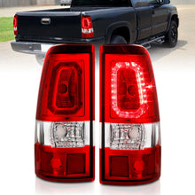Load image into Gallery viewer, ANZO 2003-2006 Chevy Silverado 1500 LED Taillights Plank Style Chrome With Red/Clear Lens Tail Lights ANZO