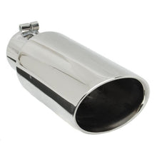 Load image into Gallery viewer, Gibson Round Dual Wall Oval Slash-Cut Tip - 3.5in OD/2.375in Inlet/11in Length - Stainless Tips Gibson