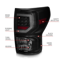 Load image into Gallery viewer, Anzo 07-11 Toyota Tundra Full LED Tailights Black Housing Smoke Lens G2 (w/C Light Bars) Tail Lights ANZO