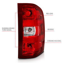 Load image into Gallery viewer, ANZO 2007-2013 Chevy Silverado Taillight Red/Clear Lens (OE Replacement) Tail Lights ANZO