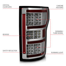 Load image into Gallery viewer, ANZO 18-19 Ford F-150 LED Taillights Chrome Tail Lights ANZO