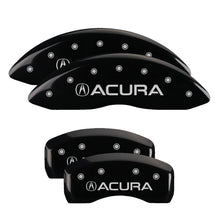 Load image into Gallery viewer, MGP 4 Caliper Covers Engraved Front & Rear MGP Black finish silver ch Caliper Covers MGP