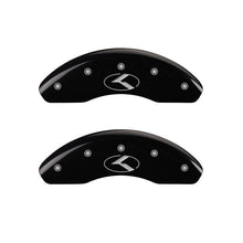 Load image into Gallery viewer, MGP 4 Caliper Covers Engraved Front & Rear Circle K/Kia Black finish silver ch Caliper Covers MGP