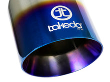 Load image into Gallery viewer, aFe Takeda 304 Stainless Steel Clamp-On Exhaust Tip 2.5in Inlet / 4in Outlet - Blue Flame Tips aFe