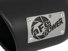 Load image into Gallery viewer, aFe MACH Force-Xp 409 SS Exhaust Tip Black (Left Side) 3in In x 4-1/2in Out x 9in L Clamp-On Catback aFe