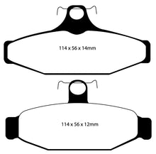 Load image into Gallery viewer, EBC 90-00 Aston Martin Vantage 5.3 (Twin Supercharged)(AP) Bluestuff Rear Brake Pads Brake Pads - Racing EBC