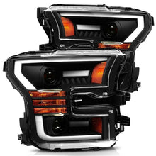 Load image into Gallery viewer, AlphaRex 15-17 Ford F-150 LUXX LED Projector Headlights Plank Style Black w/Activ Light/DRL Headlights AlphaRex
