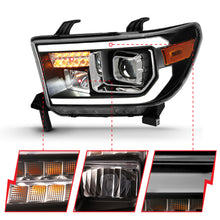 Load image into Gallery viewer, ANZO 2007-2014 Toyota Tundra Projector Light Bar H.L Black Amber(Led High Beam) (Halogen Version) Headlights ANZO