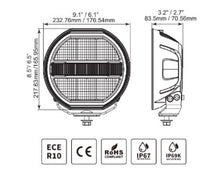 Load image into Gallery viewer, Go Rhino Xplor Blackout Series Maxline LED Hi/Low Beam w/Multi DRL (Surface Mount) 7in. - Blk Light Bars & Cubes Go Rhino