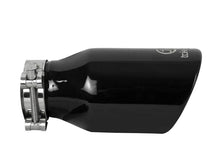 Load image into Gallery viewer, aFe Takeda 304 Stainless Steel Clamp-On Exhaust Tip 2.5in.Inlet / 4in Outlet - Black Tips aFe