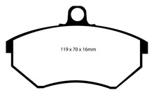 Load image into Gallery viewer, EBC 94 Volkswagen Cabriolet 1.8 Yellowstuff Front Brake Pads Brake Pads - Performance EBC