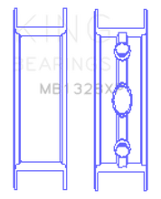 Load image into Gallery viewer, King GM Vortec / LS Series Gen III IV - Flange Only (From Set MB5013XP) Bearings King Engine Bearings