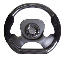 Load image into Gallery viewer, NRG Carbon Fiber Steering Wheel (320mm) CF Center Plate & Two-Tone Carbon w/Suede Trim Handles Steering Wheels NRG