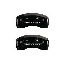 Load image into Gallery viewer, MGP 4 Caliper Covers Engraved front & Rear 2015/Sport Black finish silver ch Caliper Covers MGP