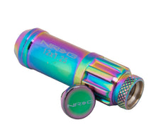 Load image into Gallery viewer, NRG 700 Series M12 X 1.25 Steel Lug Nut w/Dust Cap Cover Set 21 Pc w/Locks & Lock Socket - Neochrome Lug Nuts NRG