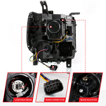 Load image into Gallery viewer, ANZO GMC SIERRA 1500 14-15 2500H/15-19 Projector Headlight Plank Style Black w/ Switchback (Halogen) Headlights ANZO