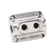 Load image into Gallery viewer, Edelbrock Polished Fuel Block Dual Carb Carburetors Edelbrock