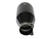 Load image into Gallery viewer, aFe MACH Force-Xp 409 SS Clamp-On Exhaust Tip 2.5in. Inlet / 4.5in. Outlet / 9in. L - Black Tips aFe