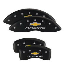 Load image into Gallery viewer, MGP 4 Caliper Covers Engraved Front & Rear MGP Black finish silver ch Caliper Covers MGP