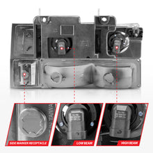 Load image into Gallery viewer, ANZO 88-98 Chevrolet C1500 Crystal Headlights Chrome Housing w/ Signal and Side Marker Lights Headlights ANZO