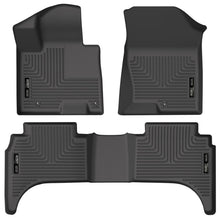Load image into Gallery viewer, Husky Liners 2022 Hyundai Santa Cruz WeatherBeater Front & 2nd Seat Floor Liners - Black Floor Mats - Rubber Husky Liners