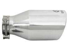 Load image into Gallery viewer, aFe Takeda 304 Stainless Steel Clamp-On Exhaust Tip 2.5in. Inlet / 4.5in. Outlet / 9in. L - Polished Tips aFe