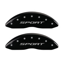Load image into Gallery viewer, MGP 4 Caliper Covers Engraved Front & Rear 2015/Sport Black Finish Silver Char 2017 Ford Fusion Caliper Covers MGP