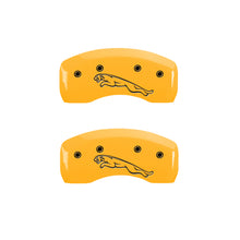 Load image into Gallery viewer, MGP 4 Caliper Covers Engraved Front & Rear MGP Black finish silver ch Caliper Covers MGP